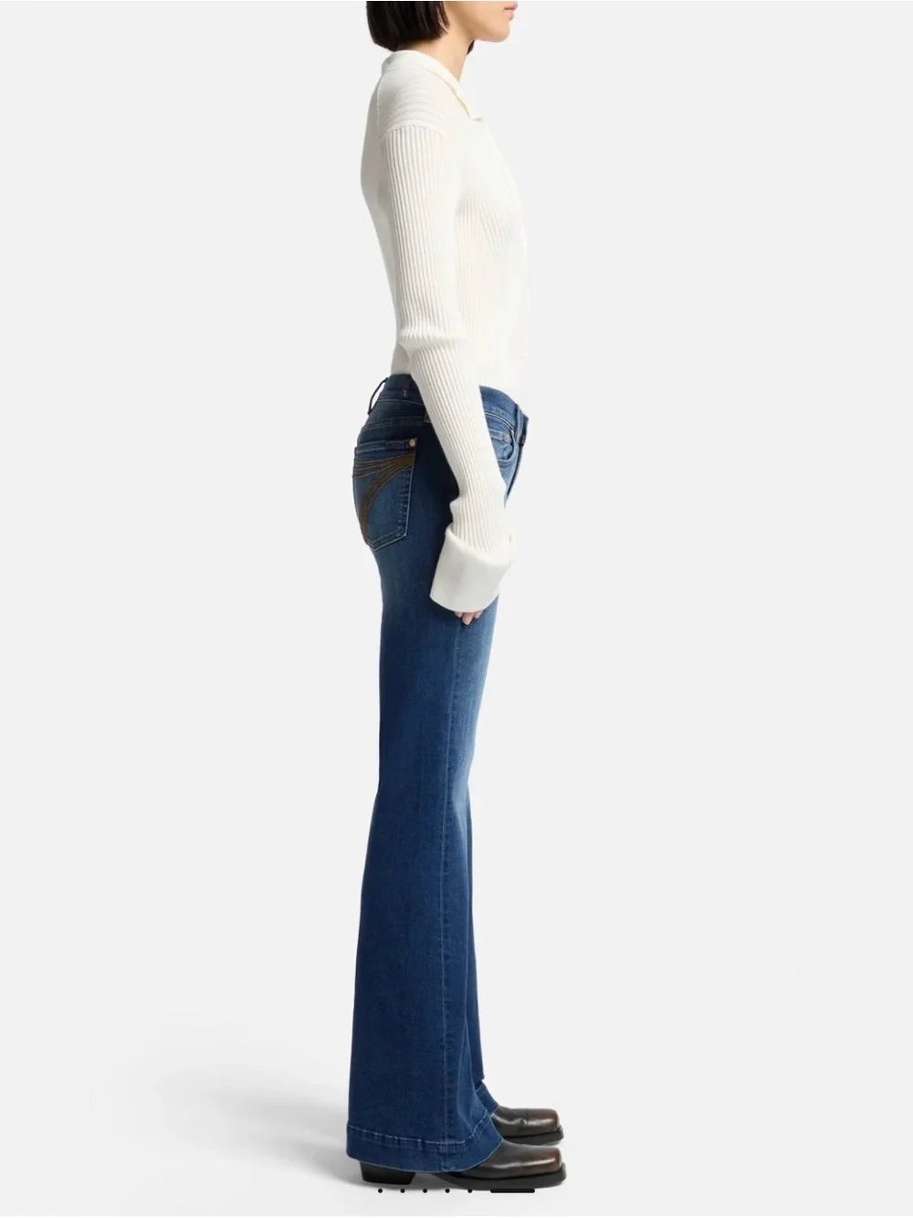 7 For All Mankind Dojo Tailorless Jeans in Cambridge NWT